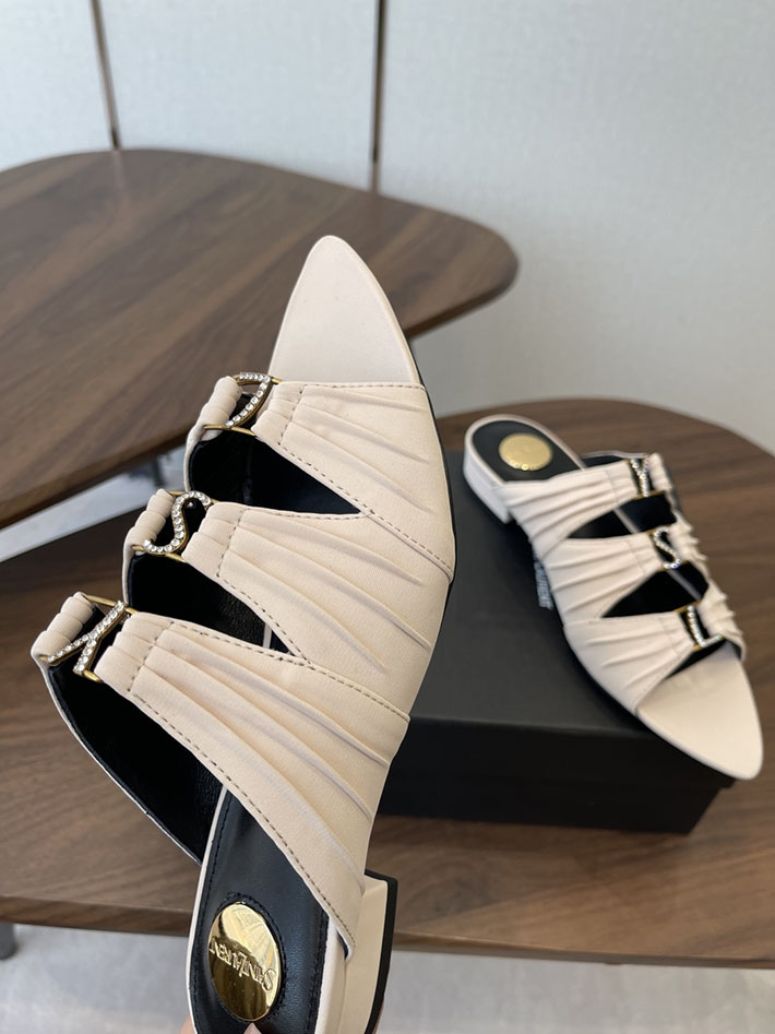 最高級サンローランスーパーコピー YSL 2026年春夏 新作 エミリー ミュール サテンクレープ ベージュ 2630588 イブサンローラン靴レディース - 画像 (7)