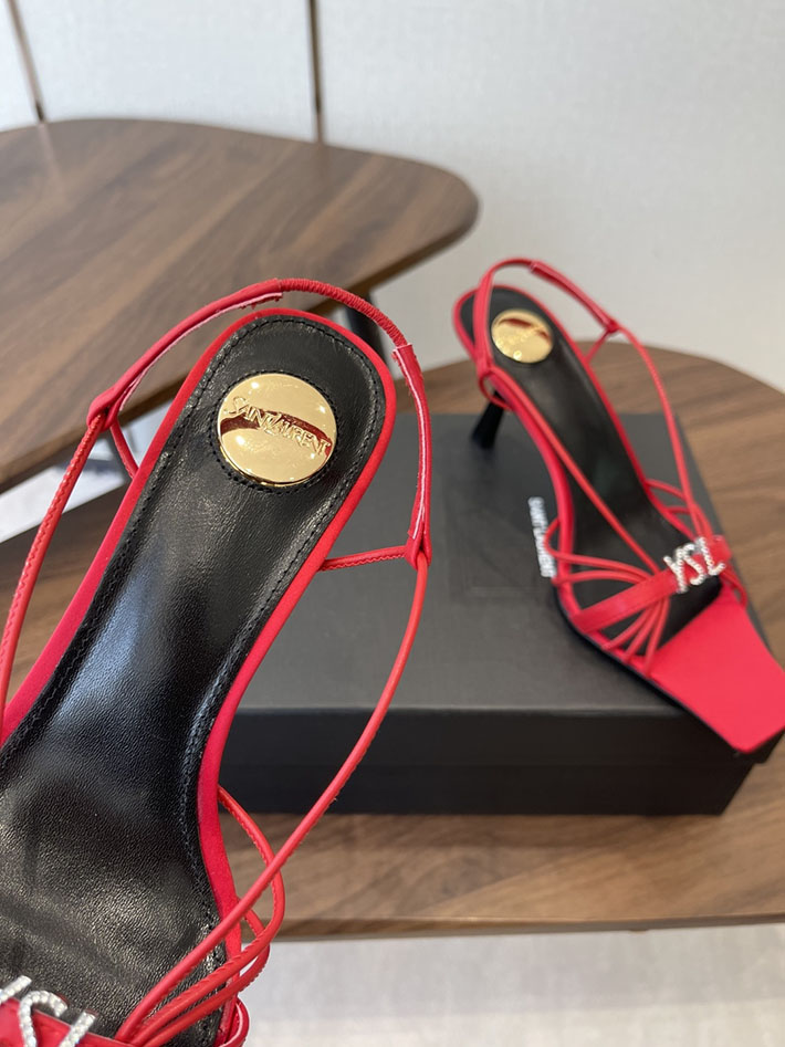 最高級サンローランスーパーコピー YSL 2026年春夏 新作 JERRY sandals in smooth leather レッド 2630589 サンローラン靴レディース - 画像 (8)