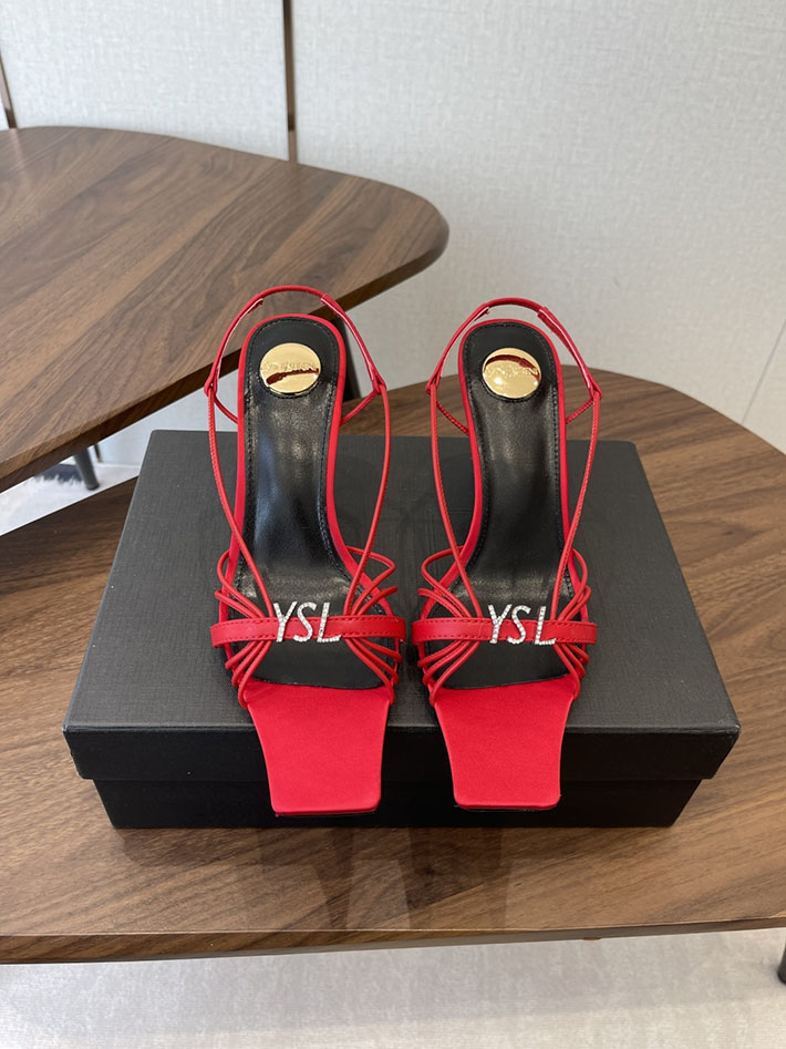 最高級サンローランスーパーコピー YSL 2026年春夏 新作 JERRY sandals in smooth leather レッド 2630589 サンローラン靴レディース - 画像 (5)