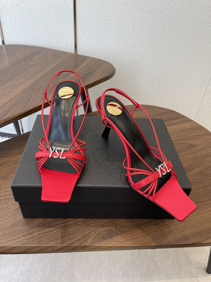 最高級サンローランスーパーコピー YSL 2026年春夏 新作 JERRY sandals in smooth leather レッド 2630589 サンローラン靴レディース - 画像 (2)