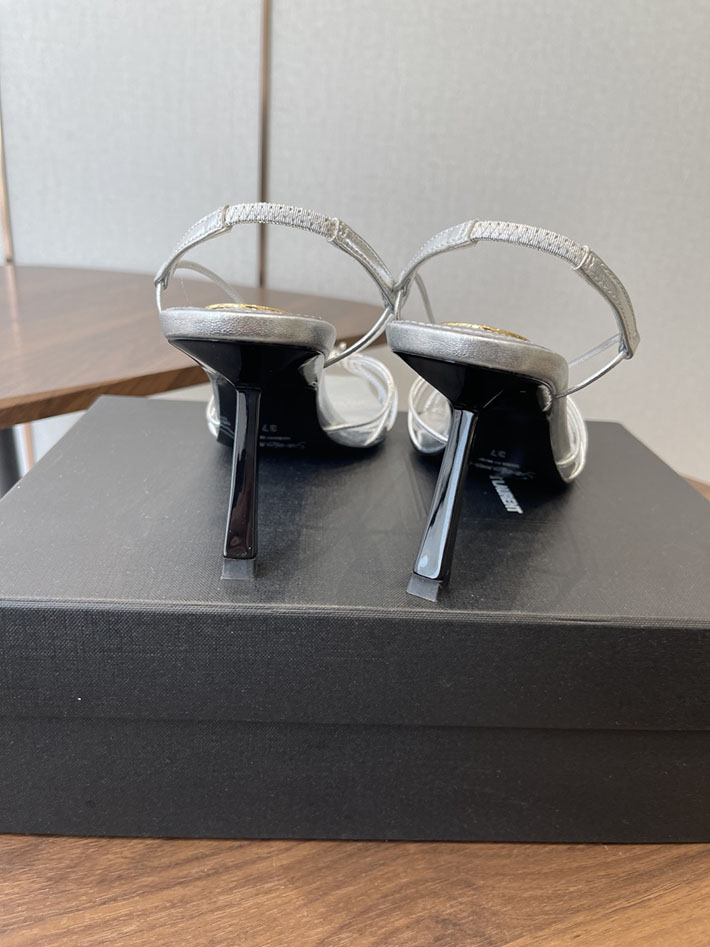 最高級サンローランスーパーコピー YSL 2026年春夏 新作 JERRY sandals in smooth leather シルバー 2630591 イブサンローラン サンダル - 画像 (5)
