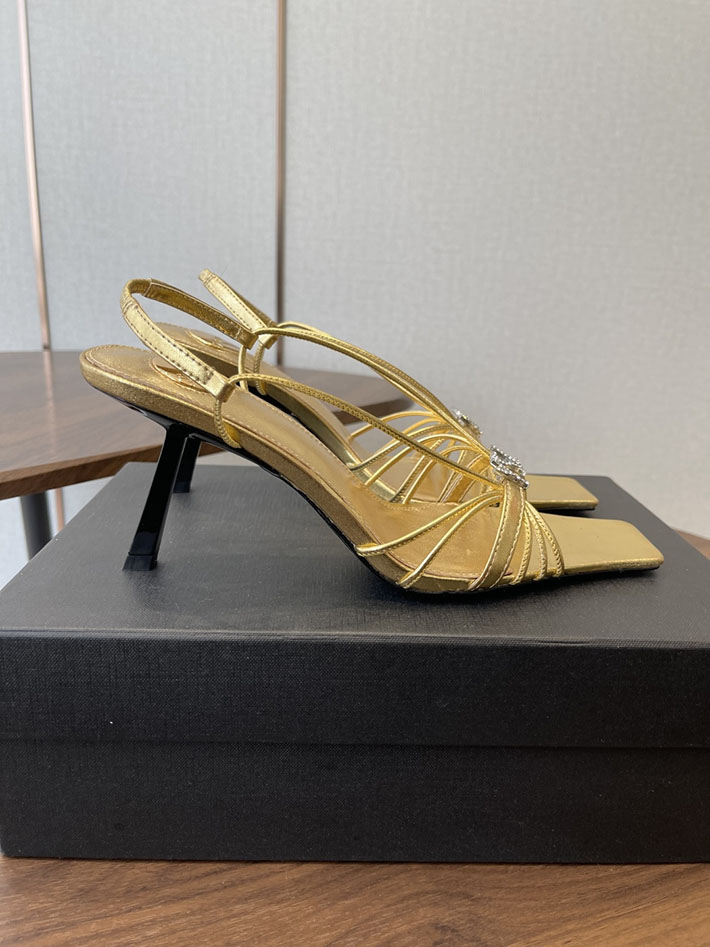 最高級サンローランスーパーコピー YSL 2026年春夏 新作 JERRY sandals in smooth leather ゴールド 2630593 サンローラン 靴 レディース - 画像 (2)