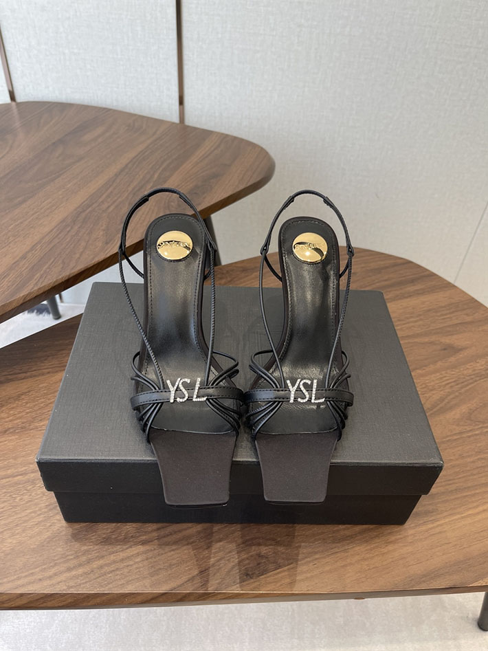 最高級サンローランスーパーコピー YSL 2026年春夏 新作 JERRY sandals in smooth leather ブラック 2630594 サンローラン 靴 アウトレット - 画像 (3)