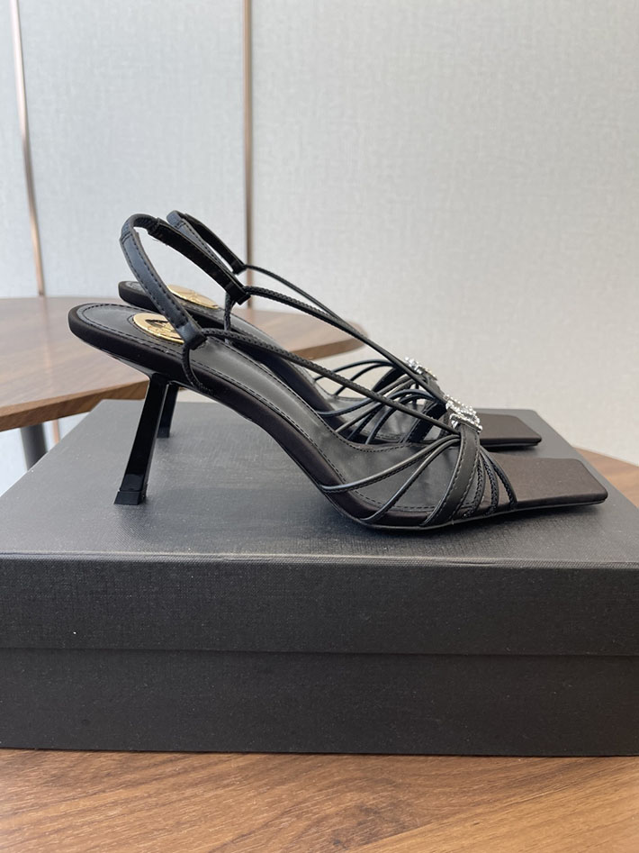 最高級サンローランスーパーコピー YSL 2026年春夏 新作 JERRY sandals in smooth leather ブラック 2630594 サンローラン 靴 アウトレット - 画像 (2)