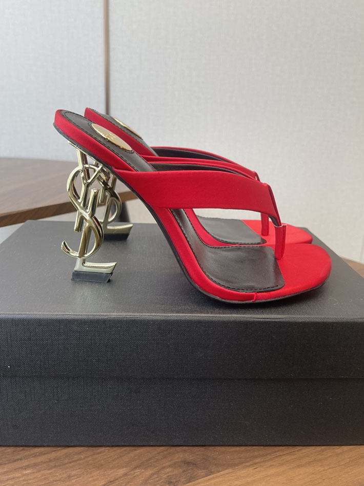 最高級サンローランスーパーコピー YSL 2026年春夏 新作 オピウム ミュール サテンクレープ レッド 2630596 サンローラン 靴 アウトレット - 画像 (2)