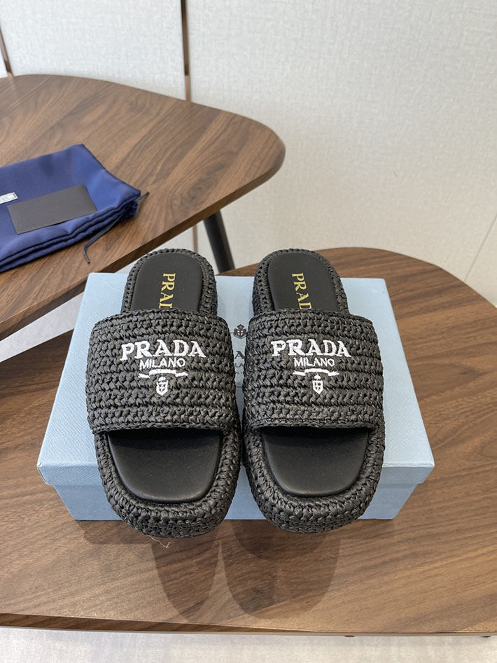 最高級プラダスーパーコピー PRADA 2026年春夏 新作 クロシェ フラットフォーム スライドサンダル 2630610 プラダ サンダル アウトレット - 画像 (4)