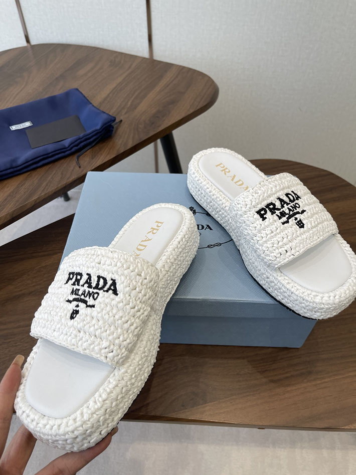最高級プラダスーパーコピー PRADA 2026年春夏 新作 クロシェ フラットフォーム スライドサンダル 2630611 プラダ サンダル 新作 - 画像 (7)