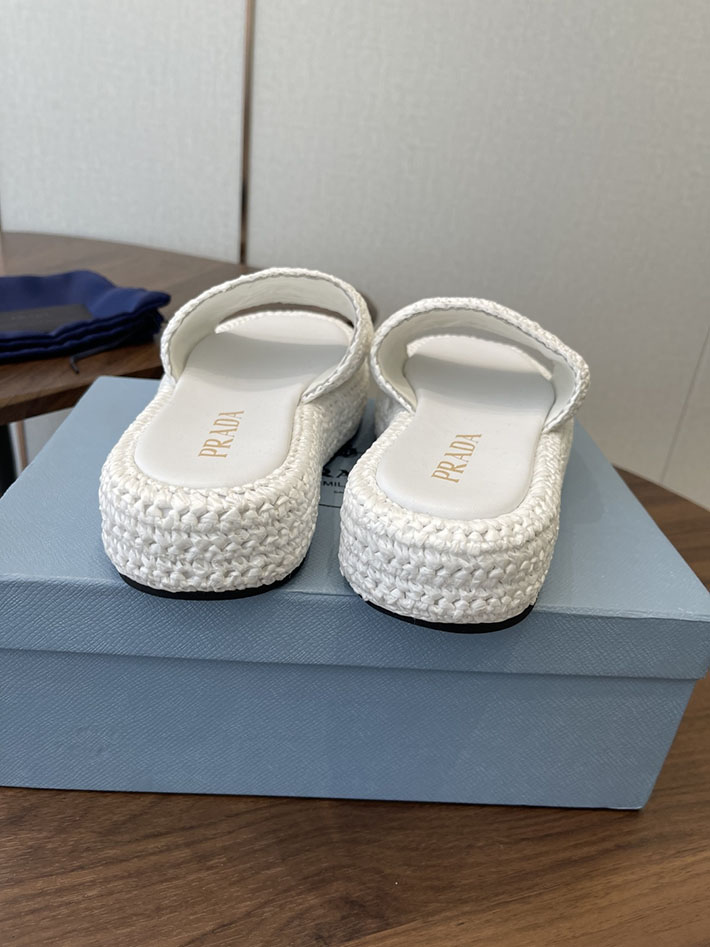 最高級プラダスーパーコピー PRADA 2026年春夏 新作 クロシェ フラットフォーム スライドサンダル 2630611 プラダ サンダル 新作 - 画像 (4)
