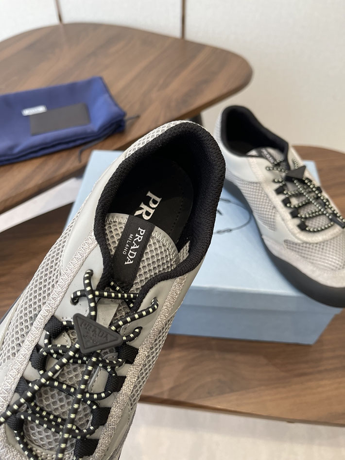 メンズレディース兼用 最高級プラダスーパーコピー PRADA スピードロック メッシュ スニーカー グレー 2630622 プラダ スニーカー メンズ - 画像 (6)