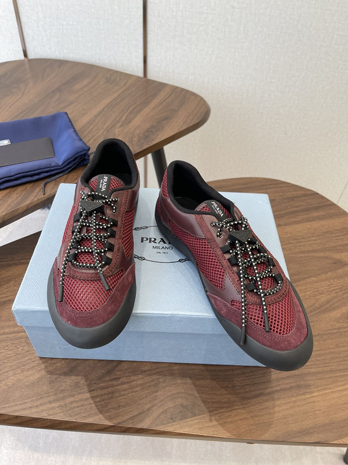 メンズレディース兼用 最高級プラダスーパーコピー PRADA スピードロック メッシュ スニーカー ワインレッド 2630623 プラダ スニーカー レディース - 画像 (9)