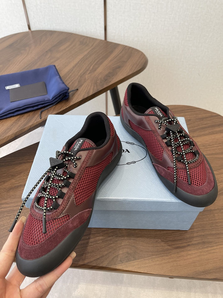 メンズレディース兼用 最高級プラダスーパーコピー PRADA スピードロック メッシュ スニーカー ワインレッド 2630623 プラダ スニーカー レディース - 画像 (8)
