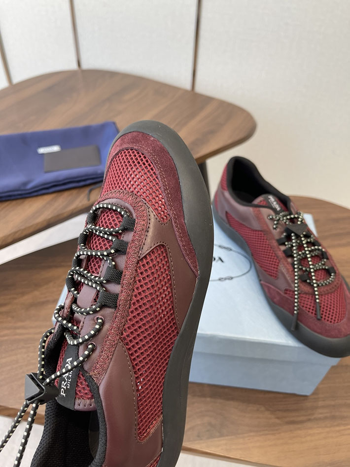 メンズレディース兼用 最高級プラダスーパーコピー PRADA スピードロック メッシュ スニーカー ワインレッド 2630623 プラダ スニーカー レディース - 画像 (7)