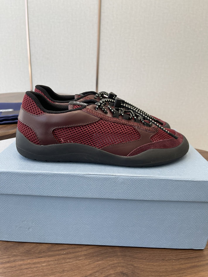 メンズレディース兼用 最高級プラダスーパーコピー PRADA スピードロック メッシュ スニーカー ワインレッド 2630623 プラダ スニーカー レディース - 画像 (2)
