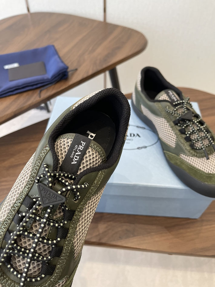 メンズレディース兼用 最高級プラダスーパーコピー PRADA スピードロック メッシュ スニーカー カーキ 2630626 プラダスニーカー 安い - 画像 (5)