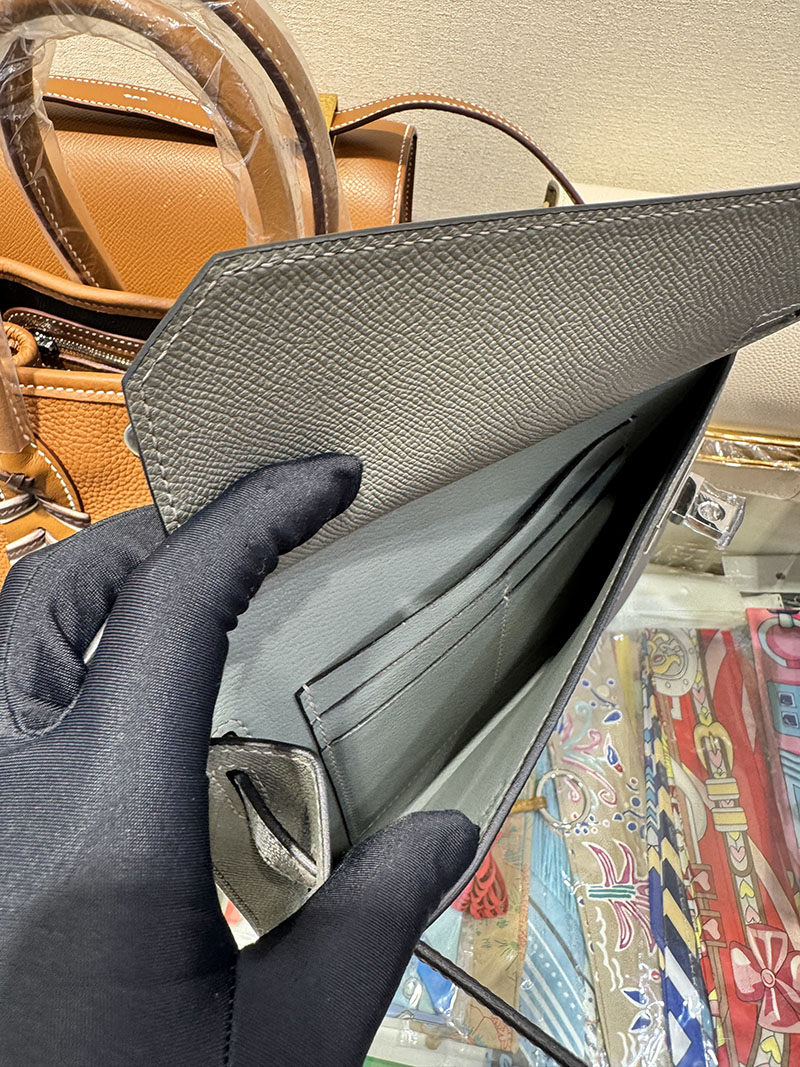エルメス クラッチバッグの通販 HERMES ポーチ アカデミ ヴェールアマンド ヴォー・エプソン シルバー金具 2631632 エルメス ポーチ 新作 - 画像 (6)