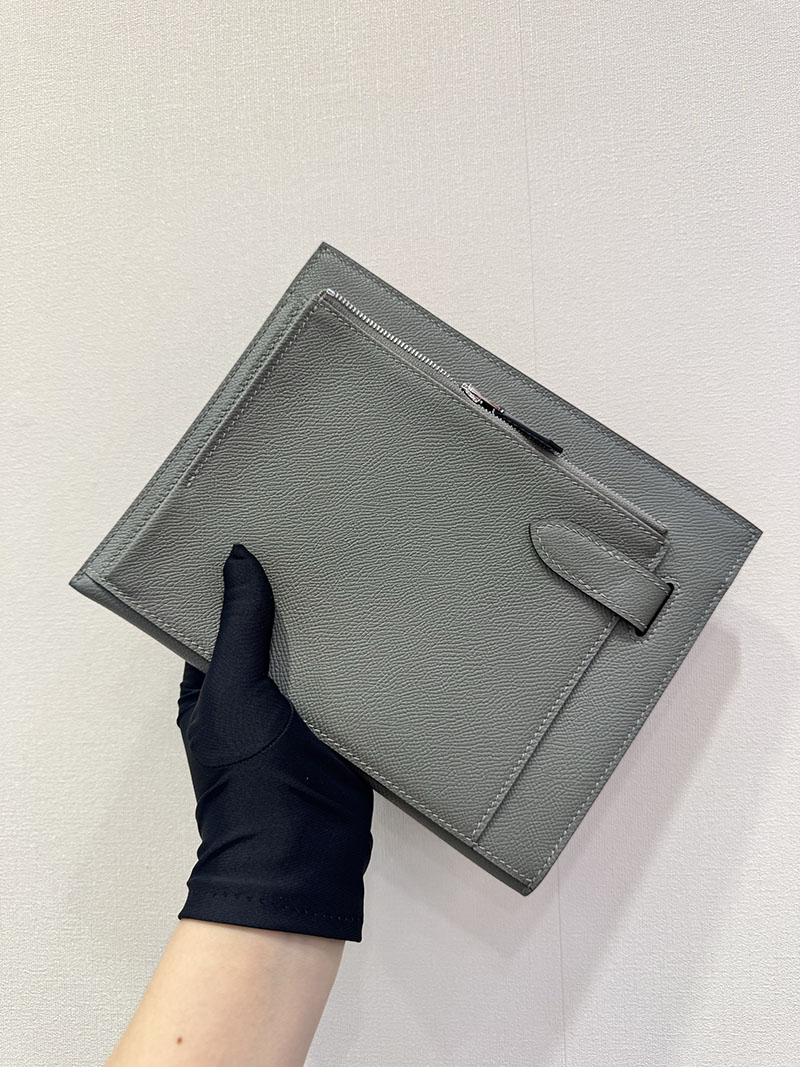エルメス クラッチバッグの通販 HERMES ポーチ アカデミ ヴェールアマンド ヴォー・エプソン シルバー金具 2631632 エルメス ポーチ 新作 - 画像 (3)