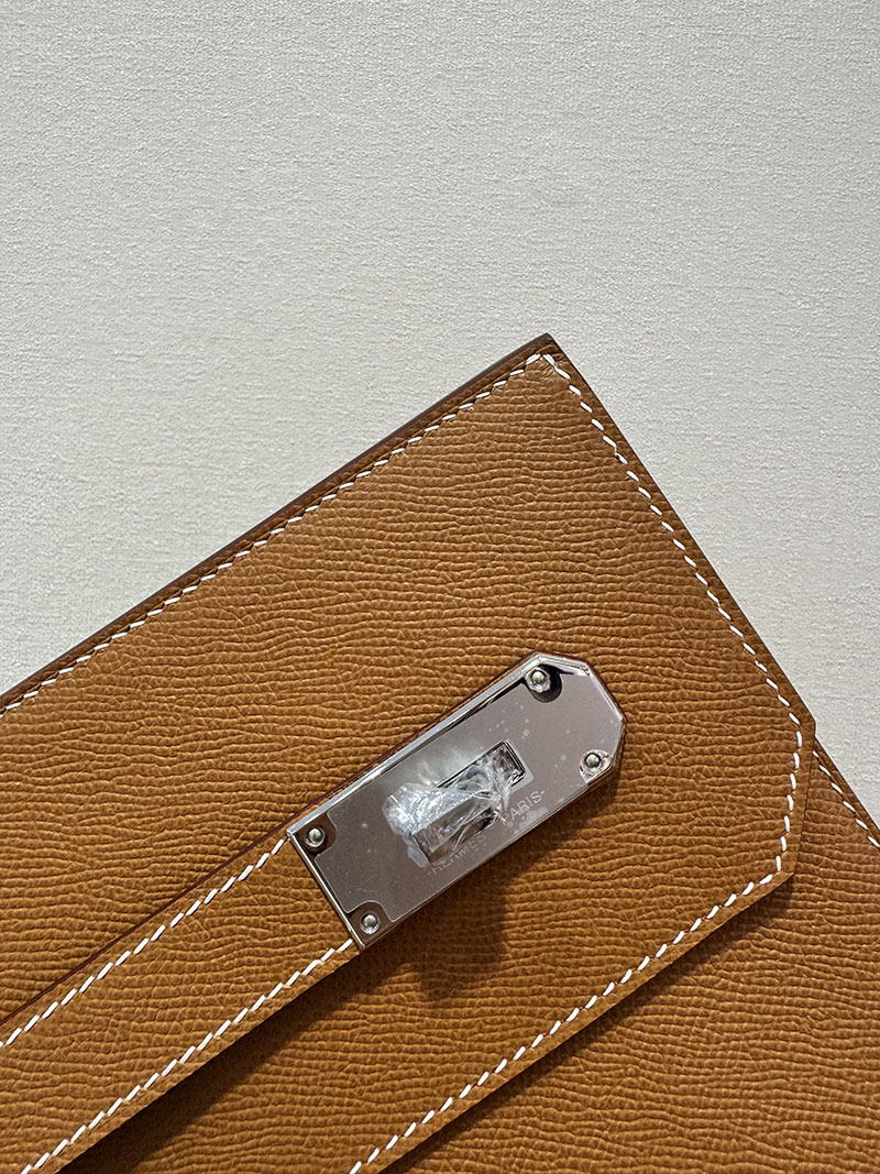 エルメス クラッチバッグの通販 HERMES ポーチ アカデミ ゴールド ヴォー・エプソン シルバー金具 H086976CK37 エルメス ポーチ 定価 - 画像 (6)