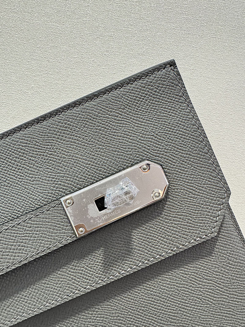 エルメス クラッチバッグの通販 HERMES ポーチ アカデミ グリメイヤー ヴォー・エプソン シルバー金具 H086976CK0L エルメス ポーチ バック - 画像 (6)