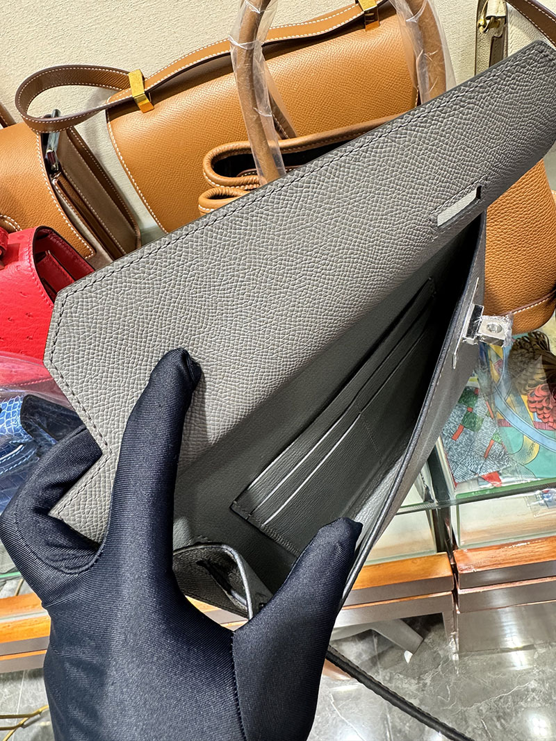 エルメス クラッチバッグの通販 HERMES ポーチ アカデミ グリメイヤー ヴォー・エプソン シルバー金具 H086976CK0L エルメス ポーチ バック - 画像 (2)