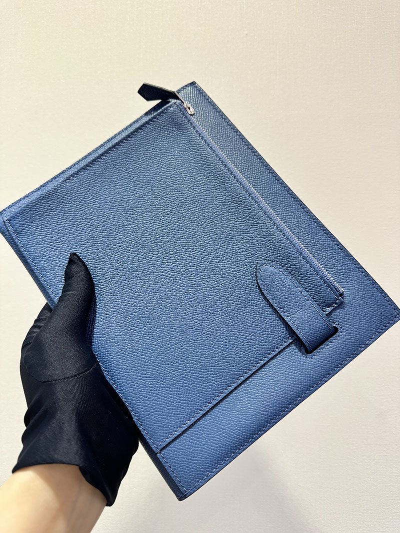 エルメス クラッチバッグの通販 HERMES ポーチ アカデミ アズール ヴォー・エプソン シルバー金具 H086976CK7R エルメス クラッチバッグ - 画像 (4)