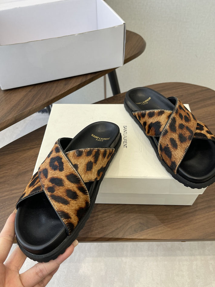 最高級サンローランスーパーコピー YSL パリ エディスリマン ジミー クリスクロス ストラップ フラットサンダル 2630638 サン ローラン サンダル レディース - 画像 (6)