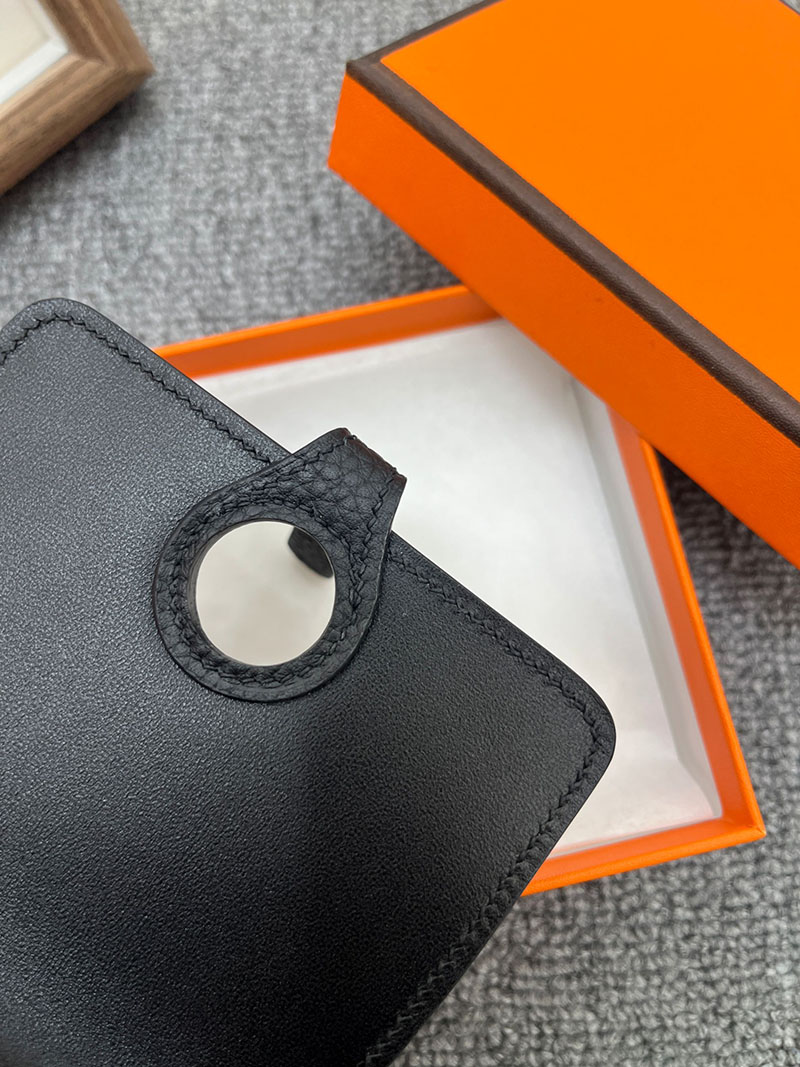 エルメス ドゴン コンパクトの通販 HERMES ドゴン カードケース ブラック トゴ シルバー金具 2631638 エルメス カードケース 財布代わり - 画像 (3)