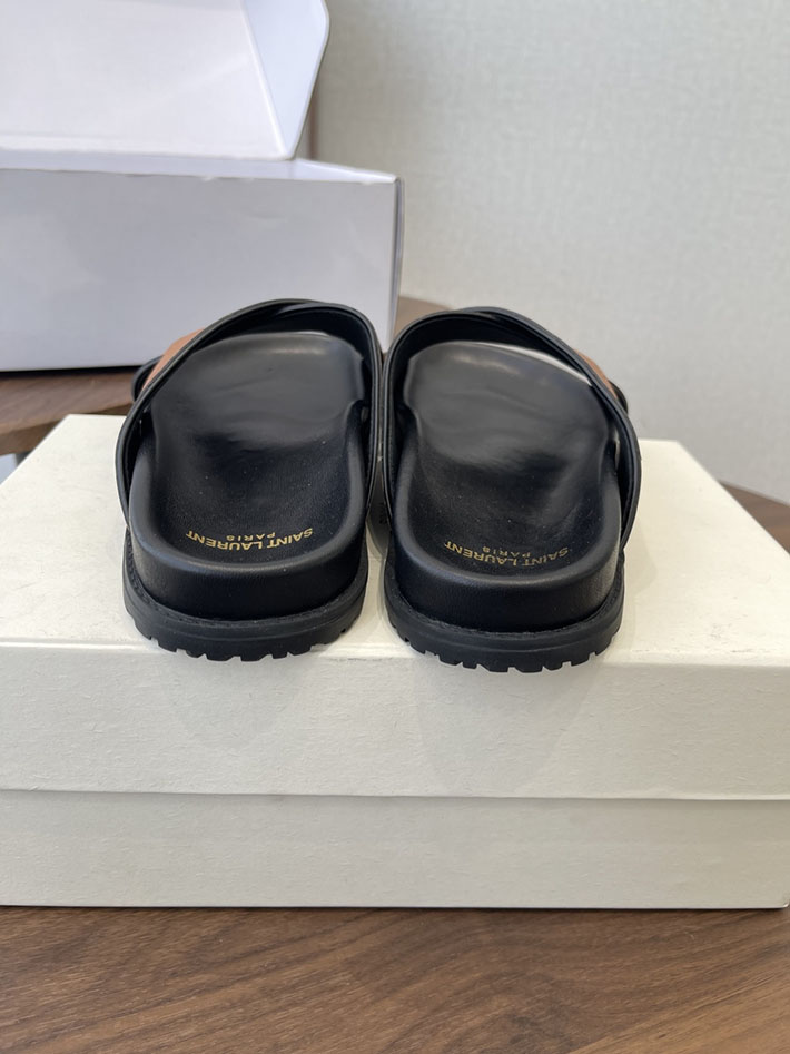 最高級サンローランスーパーコピー YSL パリ エディスリマン ジミー クリスクロス ストラップ フラットサンダル 2630639 サン ローラン サンダル アウトレット - 画像 (5)