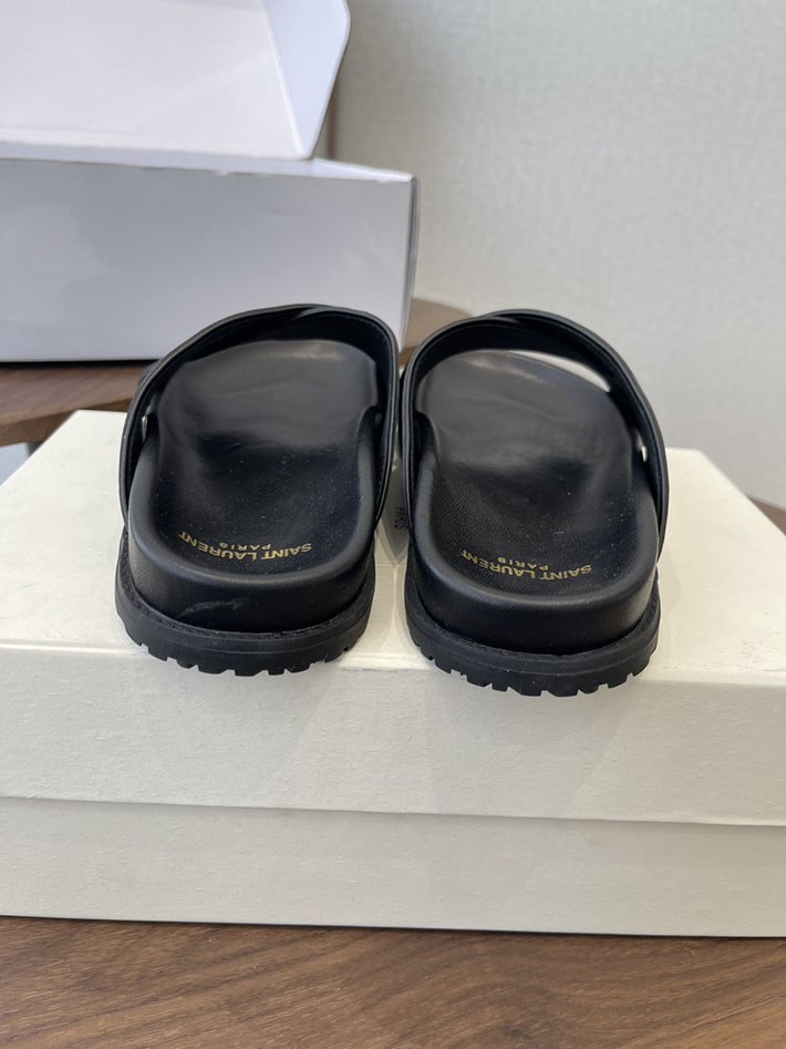 最高級サンローランスーパーコピー YSL パリ エディスリマン ジミー クリスクロス ストラップ フラットサンダル 2630640 サン ローラン 靴 レディース - 画像 (5)