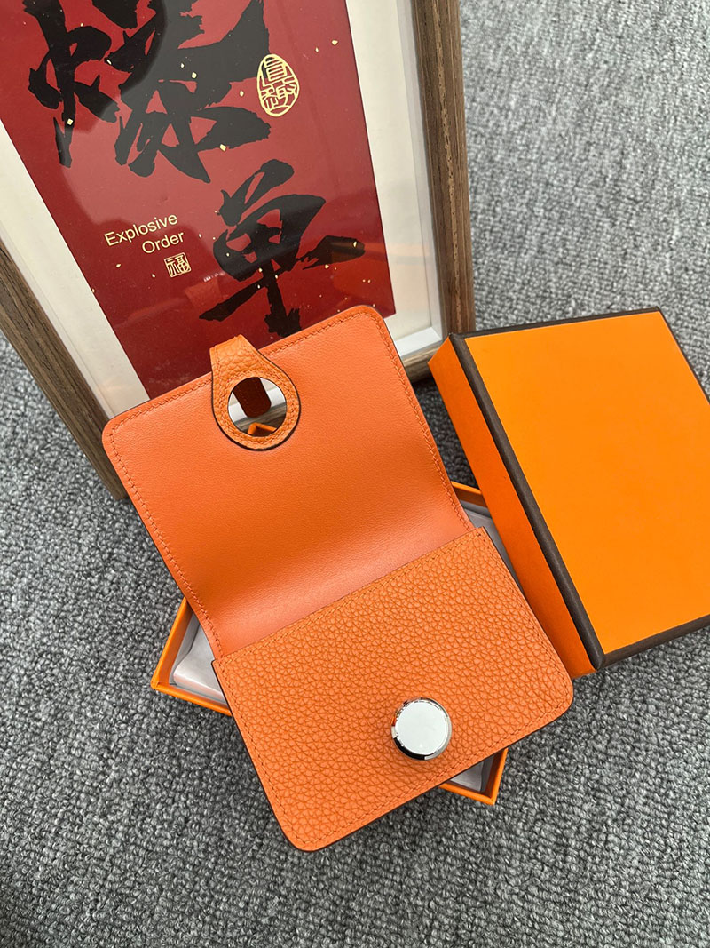 エルメス ドゴン コンパクトの通販 HERMES ドゴン カードケース オレンジ トゴ シルバー金具 2631641 エルメス カードケース レディース - 画像 (4)