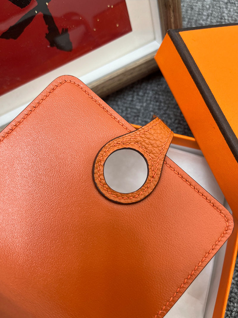 エルメス ドゴン コンパクトの通販 HERMES ドゴン カードケース オレンジ トゴ シルバー金具 2631641 エルメス カードケース レディース - 画像 (3)