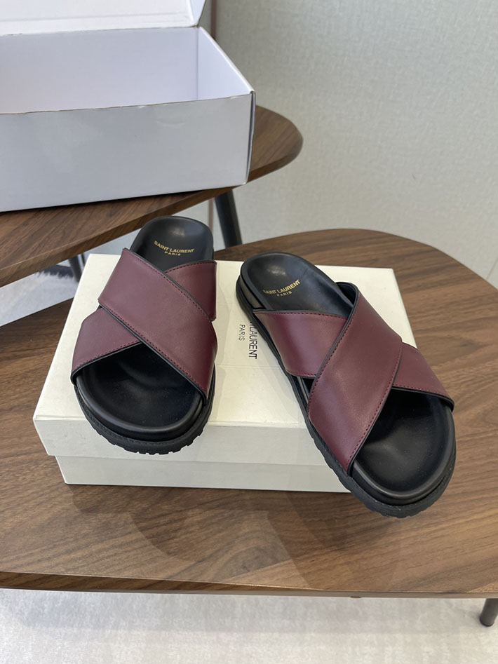 最高級サンローランスーパーコピー YSL パリ エディスリマン ジミー クリスクロス ストラップ フラットサンダル 2630643 イブ サン ローラン 店舗 在庫 - 画像 (9)