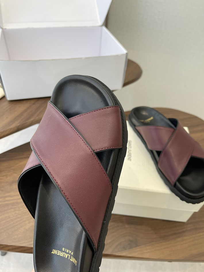 最高級サンローランスーパーコピー YSL パリ エディスリマン ジミー クリスクロス ストラップ フラットサンダル 2630643 イブ サン ローラン 店舗 在庫 - 画像 (6)