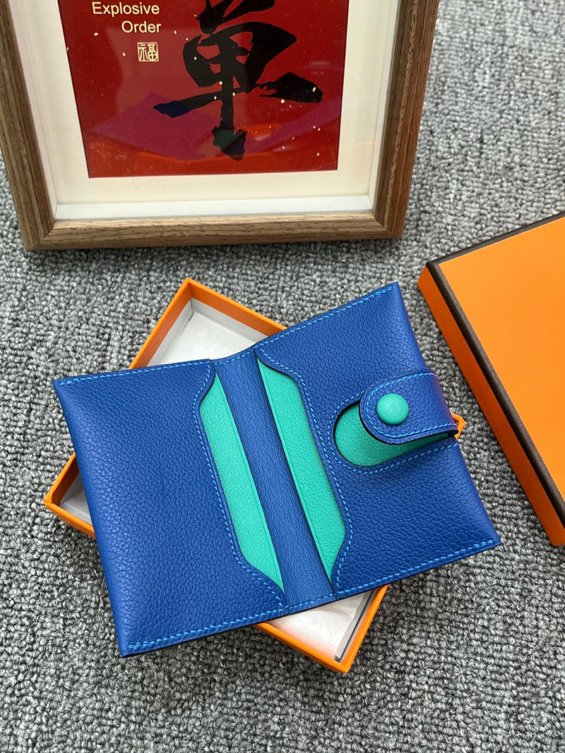 エルメス カードホルダーの通販 HERMES カードホルダー R.M.S ブルーゼリージュ ヴォー・エヴァーカラー H088006CKI7 エルメス 名刺入れ レディース - 画像 (4)