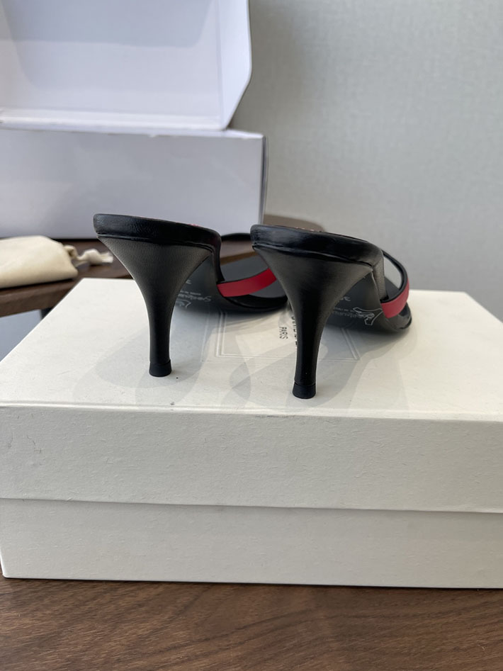 最高級サンローランスーパーコピー Saint Laurent バビロン ミュール スムースレザー シューズ 靴 レッド 2630659 ミュール サンダル ヒール - 画像 (5)