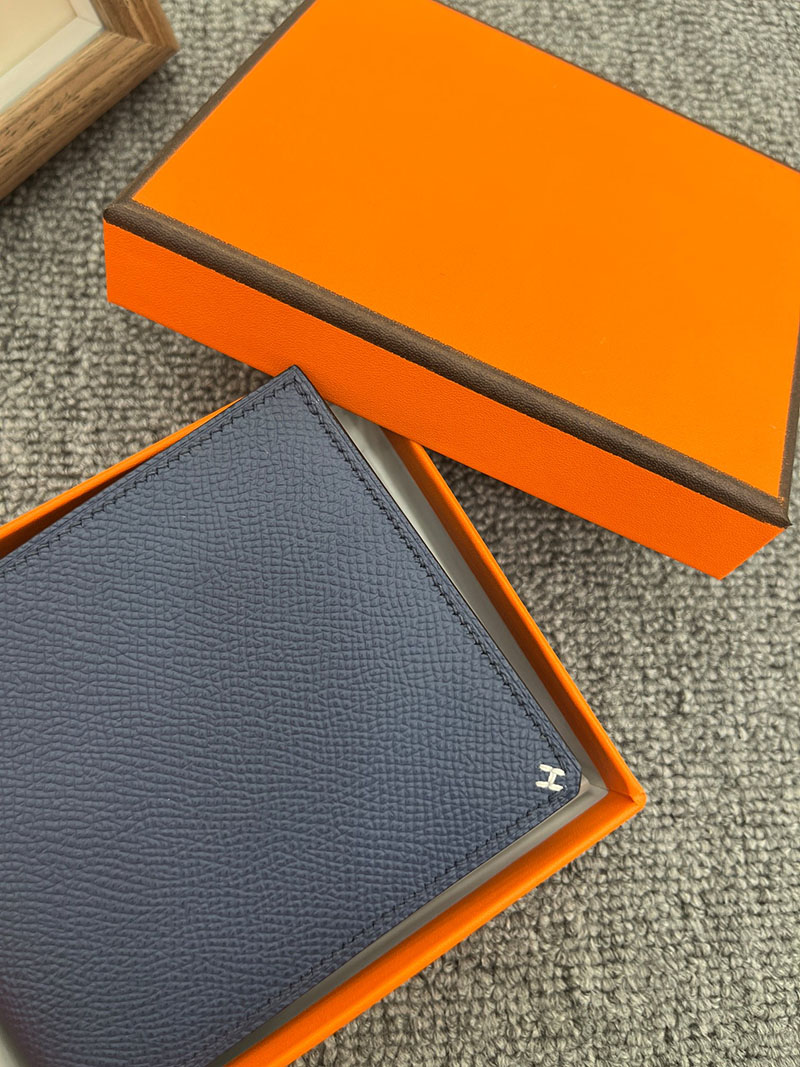 エルメス 財布 コンパクトの通販 HERMES 財布 Hセリエ コンパクト ブルーニュイ ヴォー・エプソン H084531CK2Z エルメス Hセリエ 財布 - 画像 (6)