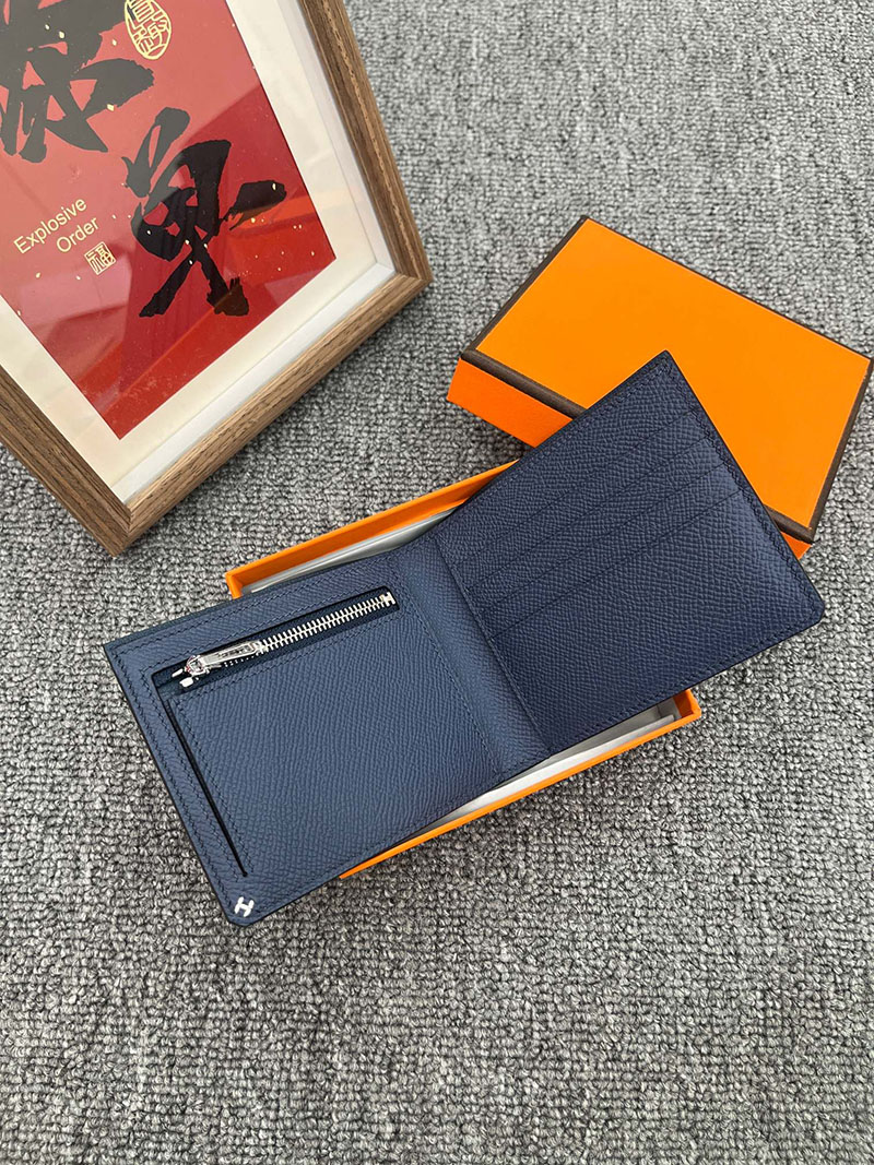 エルメス 財布 コンパクトの通販 HERMES 財布 Hセリエ コンパクト ブルーニュイ ヴォー・エプソン H084531CK2Z エルメス Hセリエ 財布 - 画像 (4)