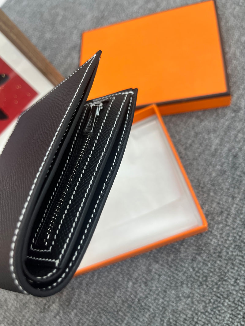 エルメス 財布 コンパクトの通販 HERMES 財布 Hセリエ コンパクト 黒 ヴォー・エプソン 2631667 エルメス ミニ財布 人気 - 画像 (2)