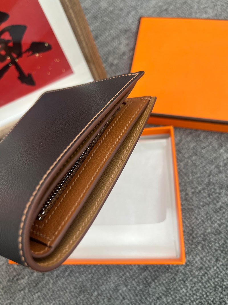 エルメス通販 HERMES 財布 Hセリエ コンパクト ヴェルソ 黒 ゴールド ヴォー・エヴァーカラー H084768CKAB エルメス Hセリエ 財布 - 画像 (2)