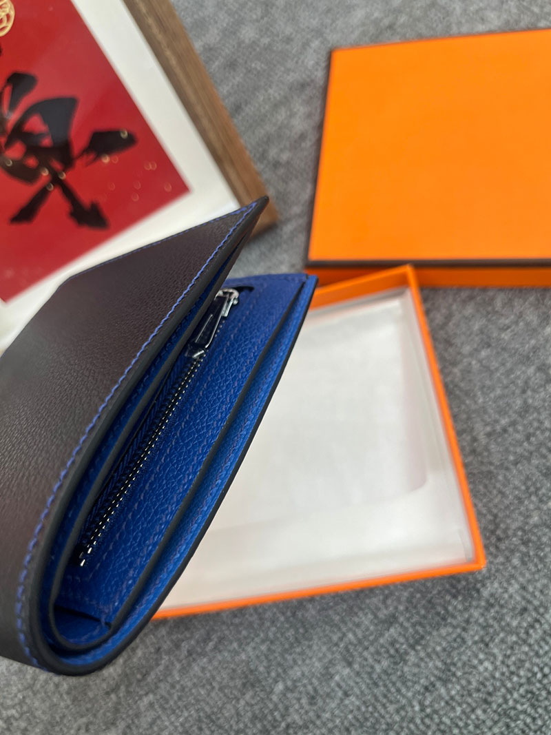エルメス通販 HERMES 財布 Hセリエ コンパクト ヴェルソ 黒 ブルーイドラ ヴォー・エヴァーカラー 2631675 エルメス 財布 公式 - 画像 (2)