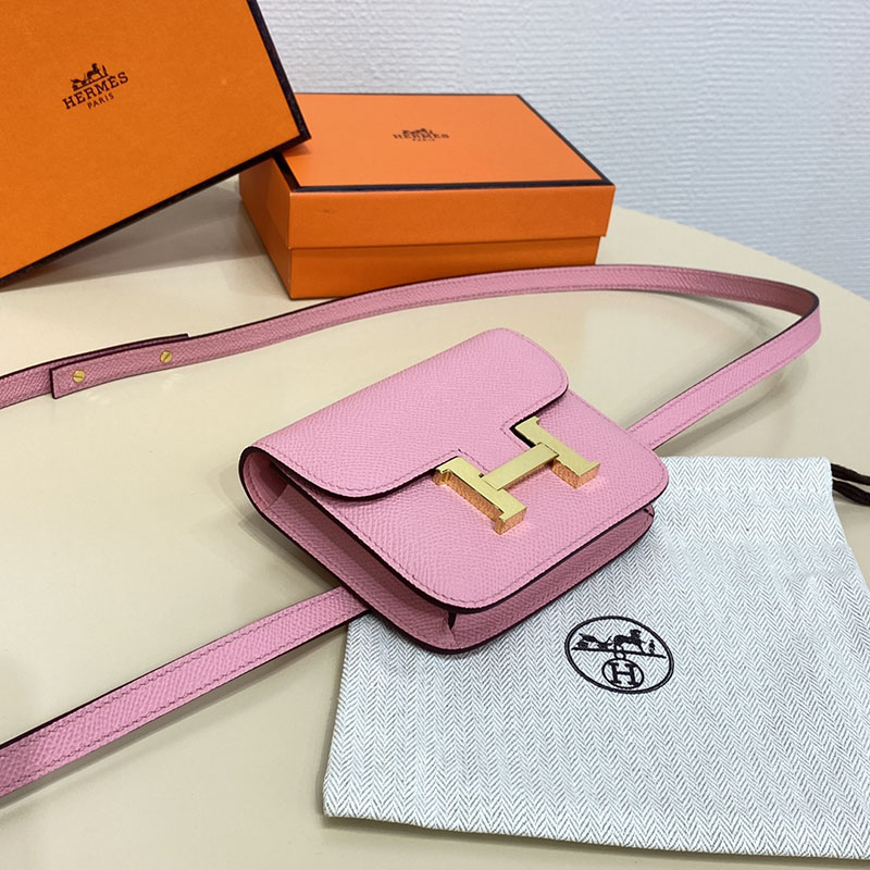 エルメス通販 HERMES 財布 コンスタンス スリム ローズコンフェッティ ヴォー・エプソン ゴールド金具 H082060CC1Q コンスタンス スリム 斜 めがけ - 画像 (8)