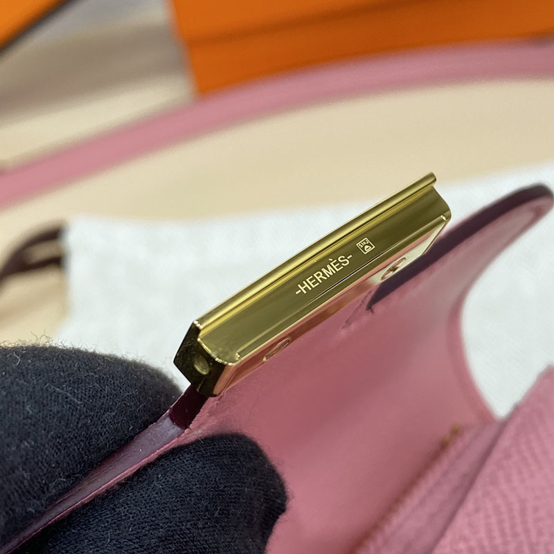 エルメス通販 HERMES 財布 コンスタンス スリム ローズコンフェッティ ヴォー・エプソン ゴールド金具 H082060CC1Q コンスタンス スリム 斜 めがけ - 画像 (6)