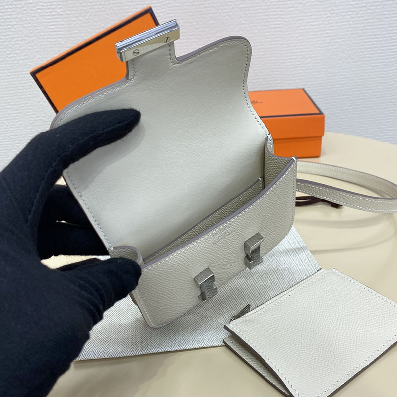 エルメス通販 HERMES 財布 コンスタンス スリム クレ ヴォー・エプソン シルバー金具 H082060CK10 エルメス財布スーパーコピー - 画像 (3)