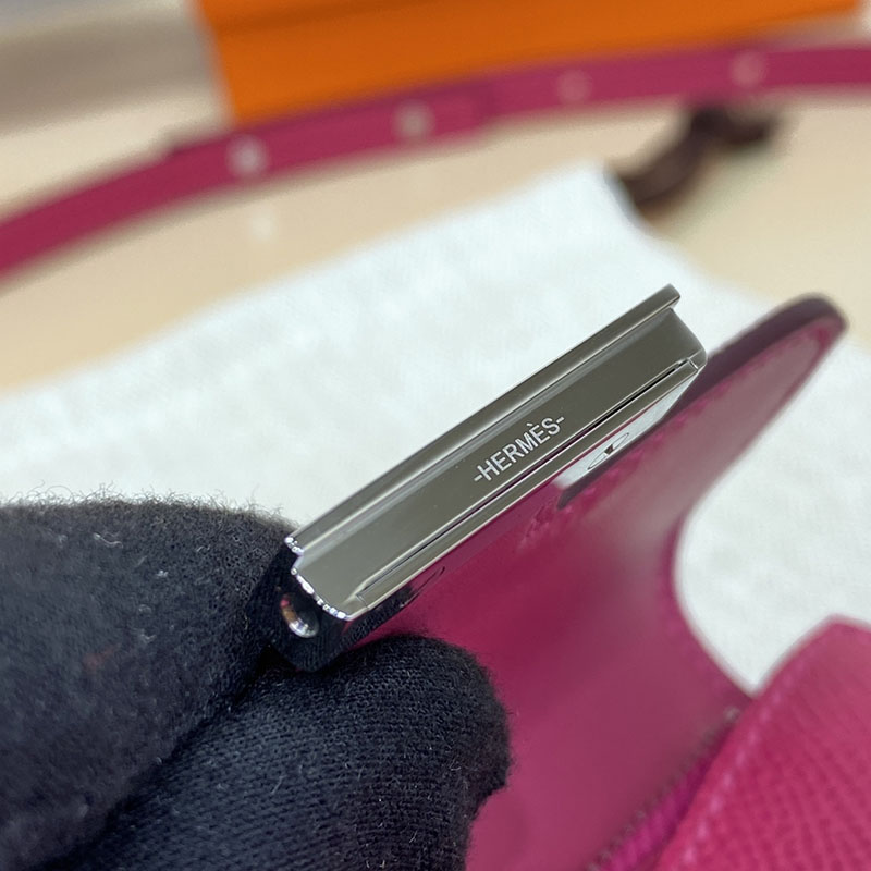 エルメス通販 HERMES 財布 コンスタンス スリム ローズティリアン ヴォー・エプソン シルバー金具 H082060CKE5 エルメス コンスタンス 種類 - 画像 (6)