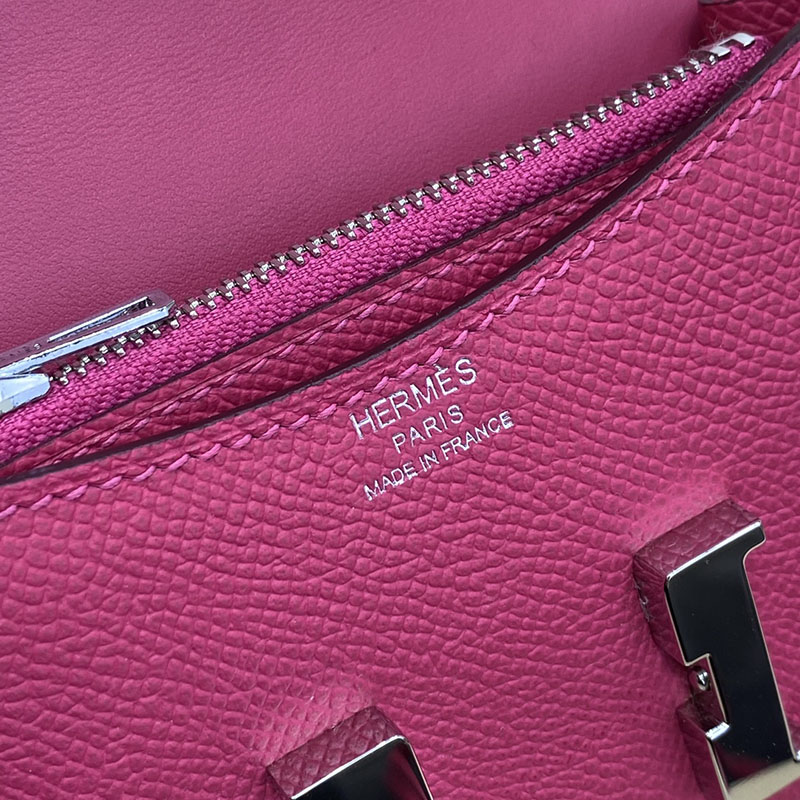 エルメス通販 HERMES 財布 コンスタンス スリム ローズティリアン ヴォー・エプソン シルバー金具 H082060CKE5 エルメス コンスタンス 種類 - 画像 (4)