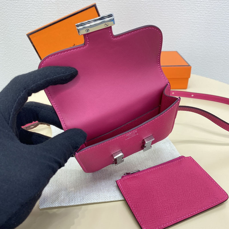 エルメス通販 HERMES 財布 コンスタンス スリム ローズティリアン ヴォー・エプソン シルバー金具 H082060CKE5 エルメス コンスタンス 種類 - 画像 (3)
