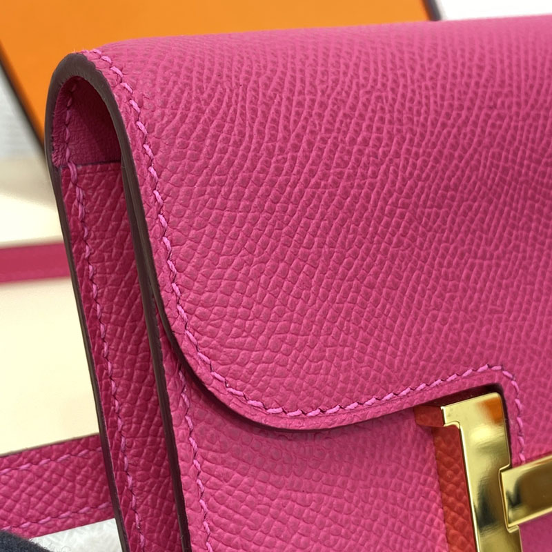エルメス通販 HERMES 財布 コンスタンス スリム ローズティリアン ヴォー・エプソン ゴールド金具 H082060CCE5 エルメス コンスタンススリム 定価 - 画像 (6)