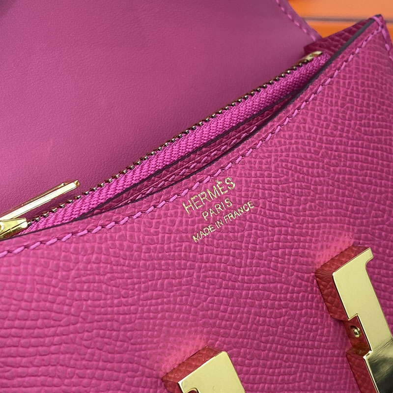 エルメス通販 HERMES 財布 コンスタンス スリム ローズティリアン ヴォー・エプソン ゴールド金具 H082060CCE5 エルメス コンスタンススリム 定価 - 画像 (4)