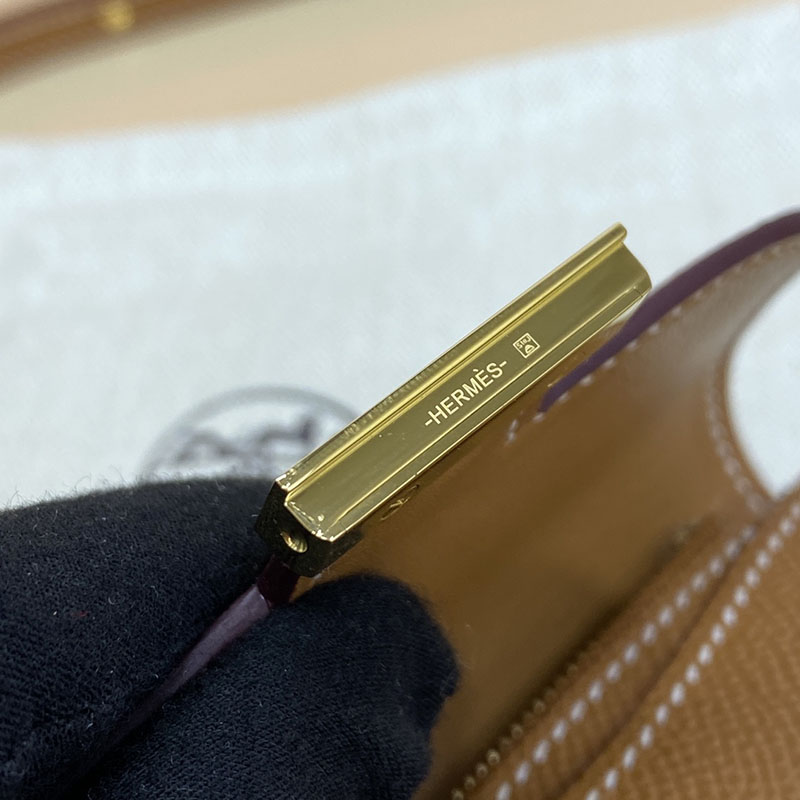 エルメス通販 HERMES 財布 コンスタンス スリム ゴールド ヴォー・エプソン ゴールド金具 H082060CC37 エルメス 財布 定価 - 画像 (6)