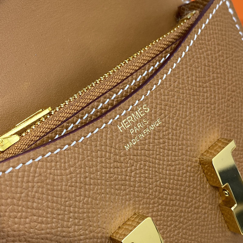 エルメス通販 HERMES 財布 コンスタンス スリム ゴールド ヴォー・エプソン ゴールド金具 H082060CC37 エルメス 財布 定価 - 画像 (4)
