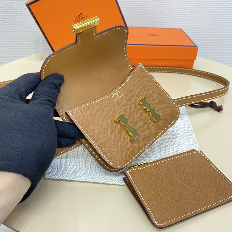 エルメス通販 HERMES 財布 コンスタンス スリム ゴールド ヴォー・エプソン ゴールド金具 H082060CC37 エルメス 財布 定価 - 画像 (3)